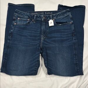 American Eagle Outfitters Men's Dark Blue Straight Jeans